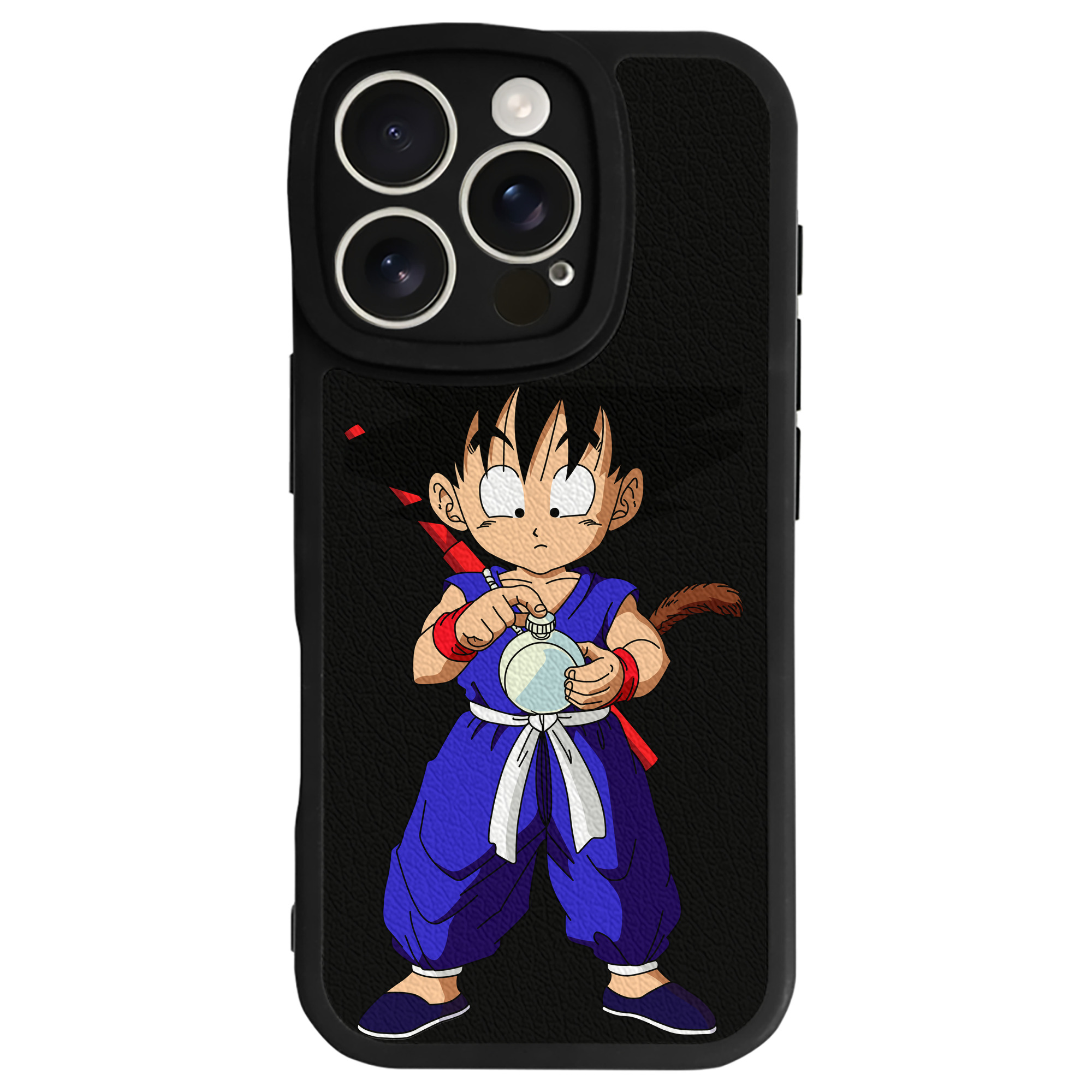 （画像用） ドラゴンボール 孫悟空（そん ごくう）Son Goku カカロット DRAGON BALL Kakarotto 【iPhone 16シリーズ対応】シリコンスマホケース（レザー調） 材質：シリコン